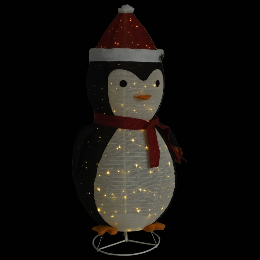 vidaXL Decorative Christmas Snow Penguin Figure LED Luxury Fabric 6 ft
