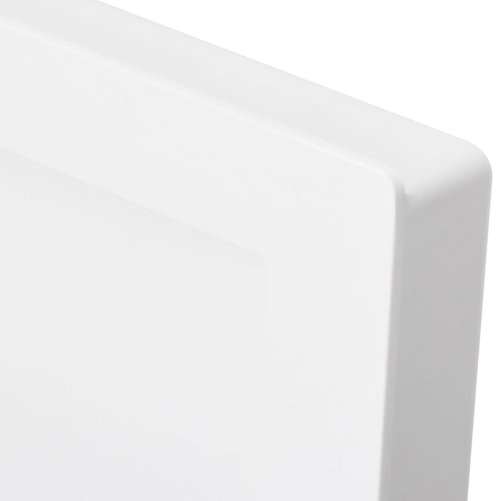 vidaXL Shower Niche with 2 Compartments High Gloss White 16.1"x27.2"x3.5"