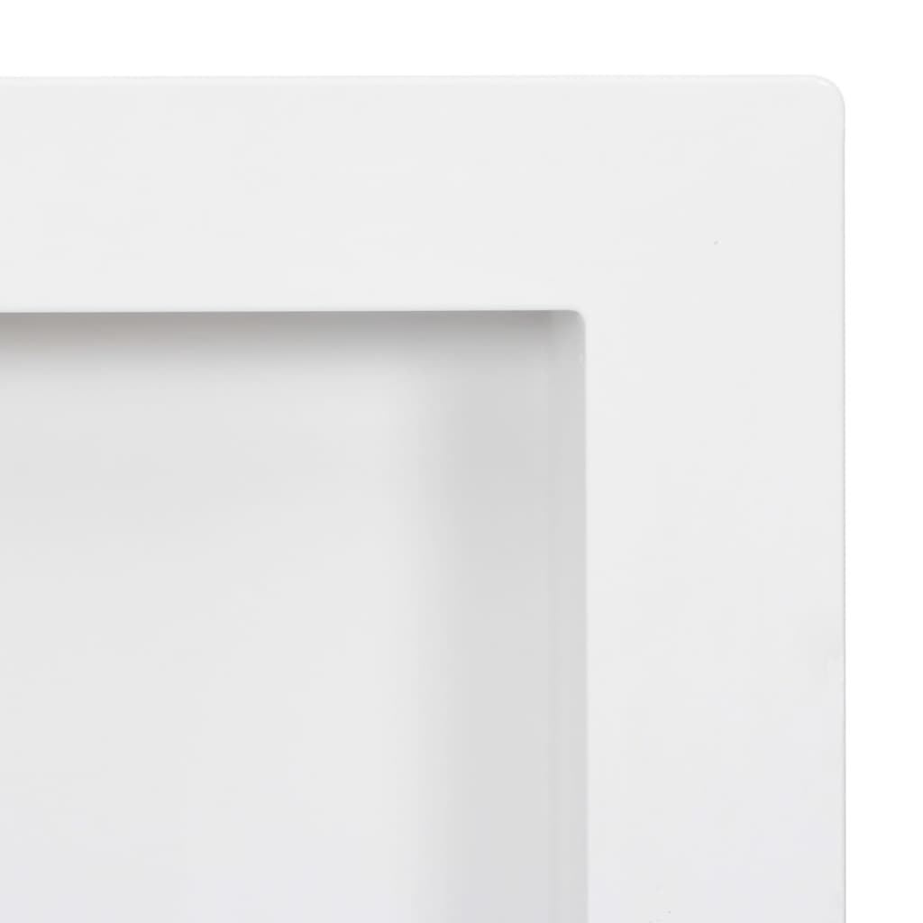 vidaXL Shower Niche with 2 Compartments High Gloss White 16.1"x27.2"x3.5"