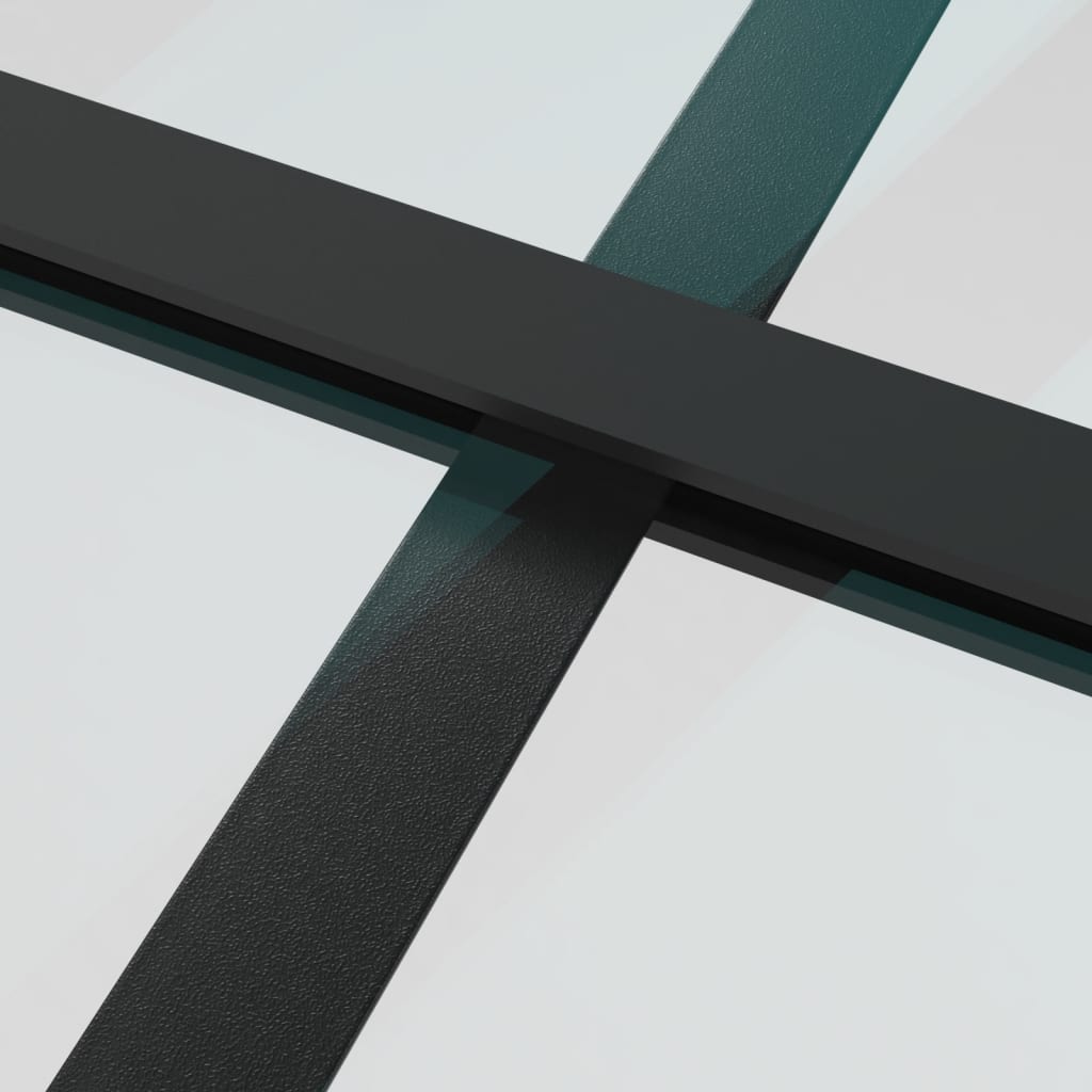 vidaXL Interior Door 36.6"x79.3" Black Matt Glass and Aluminum