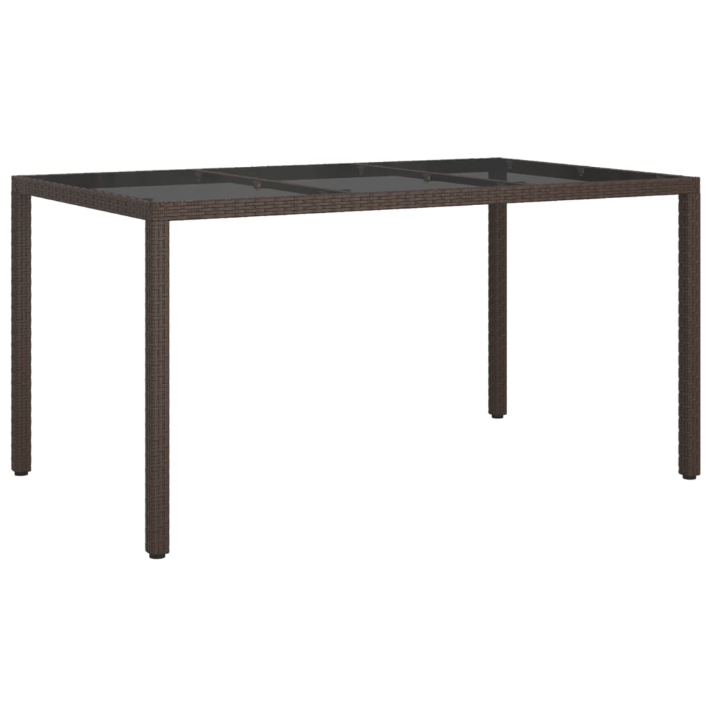 vidaXL Patio Dining Set with Cushions Outdoor Furniture Brown Poly Rattan