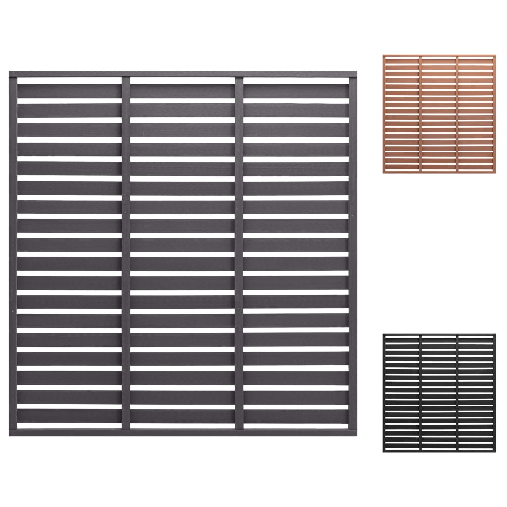 vidaXL Fence Panel Outdoor Patio Barrier Fence Privacy Screen Garden Fence WPC
