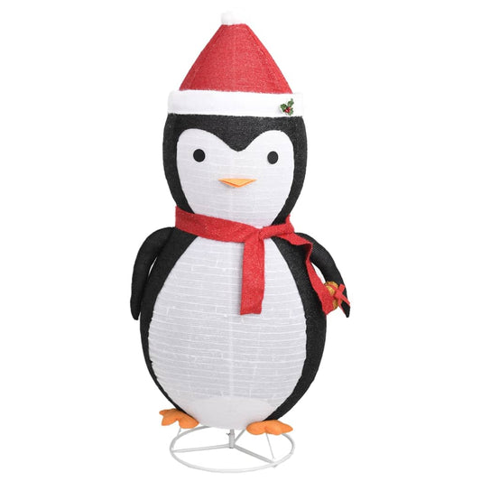 vidaXL Decorative Christmas Snow Penguin Figure LED Luxury Fabric 6 ft