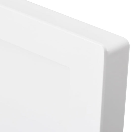 vidaXL Shower Niche with 2 Compartments High Gloss White 16.1"x27.2"x3.5"